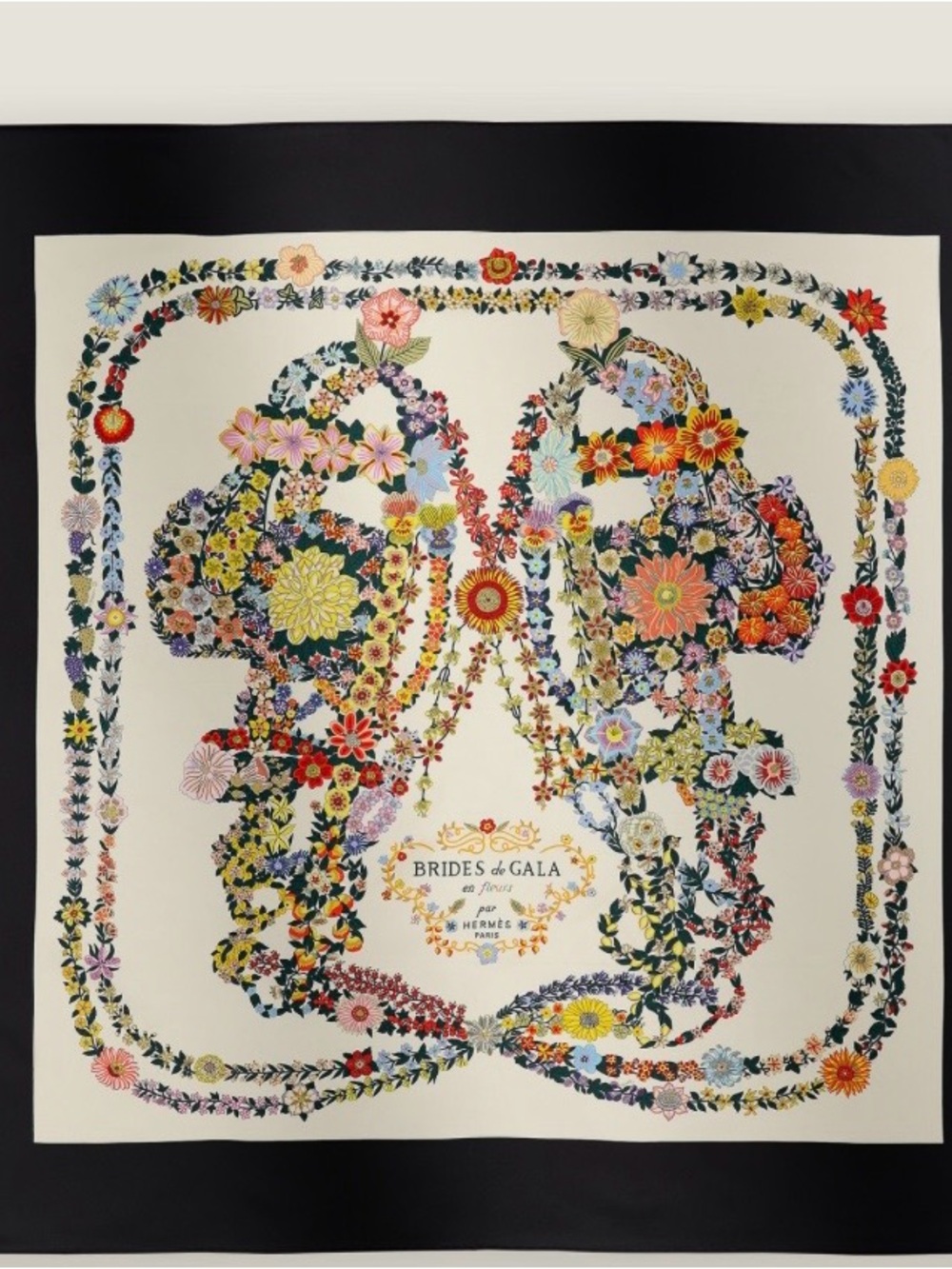 Hermes new Brides de Gala en Fleurs scarf 90